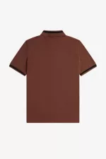 Fred Perry M2 Men’s Shirt Whisky Brown Black XFVUY6892