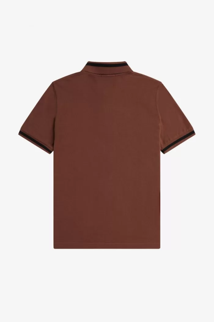 Fred Perry M2 Men’s Shirt Whisky Brown Black XFVUY6892