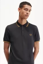 Fred Perry M3600 Men’s Shirt Anchor Grey Green Dark Coffee OGJYD9841