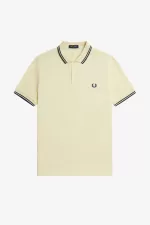 Fred Perry M3600 Men’s Shirt Aqua Cream French Navy NRLYP3142