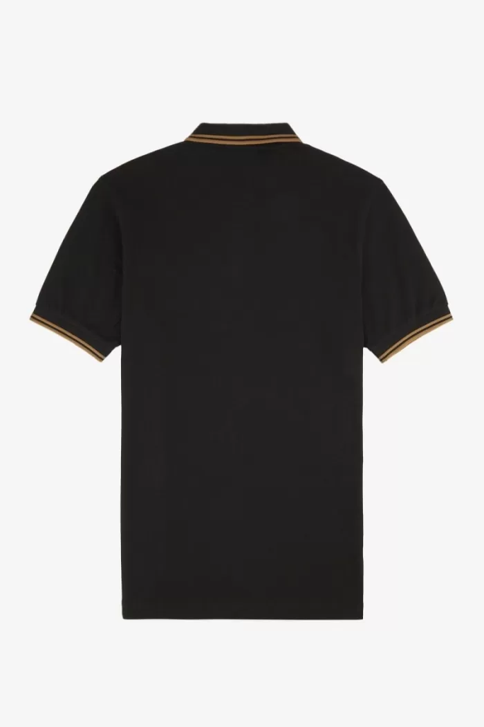 Fred Perry M3600 Men’s Shirt Black Brown ZHTQX9574