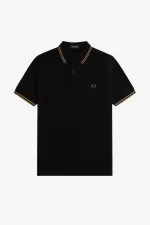 Fred Perry M3600 Men’s Shirt Black Green Brown ZNMUV7054