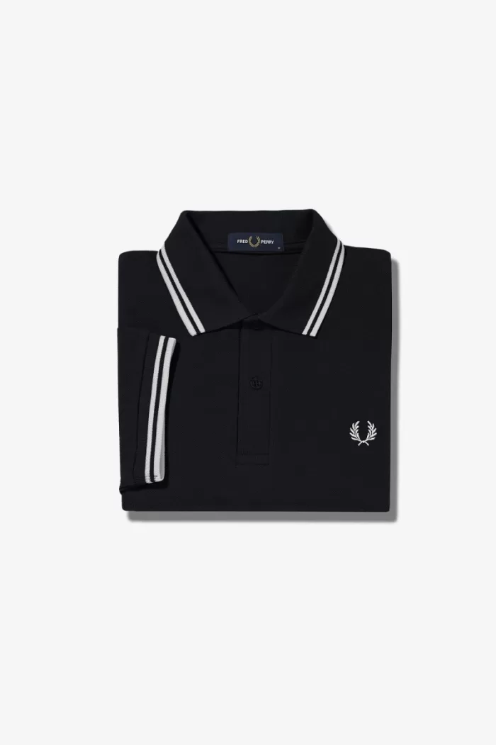 Fred Perry M3600 Men’s Shirt Black White PMAIU6481