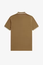 Fred Perry M3600 Men’s Shirt Brown Snow White Beige SMDJA1930