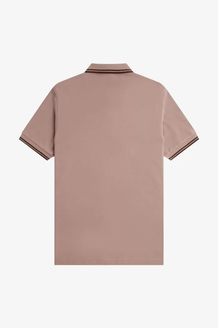 Fred Perry M3600 Men’s Shirt Dark Pink Burnt Tobacco CQMWB1923