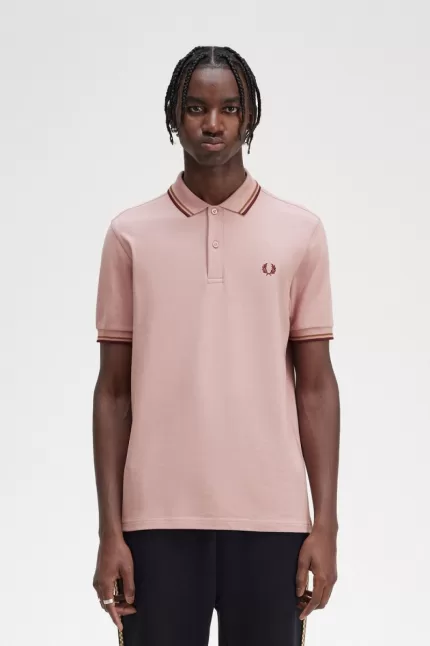 Fred Perry M3600 Men’s Shirt Dusty Rose Pink Brown Oxblood CJGZV0536