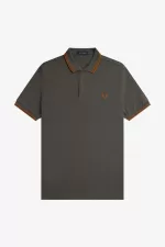 Fred Perry M3600 Men’s Shirt Field Green Brown PWZIR7149