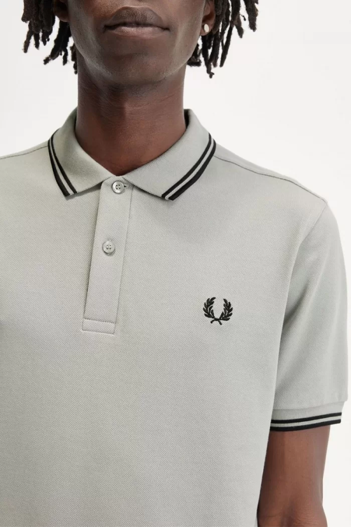 Fred Perry M3600 Men’s Shirt Grey Black WVSMA9216