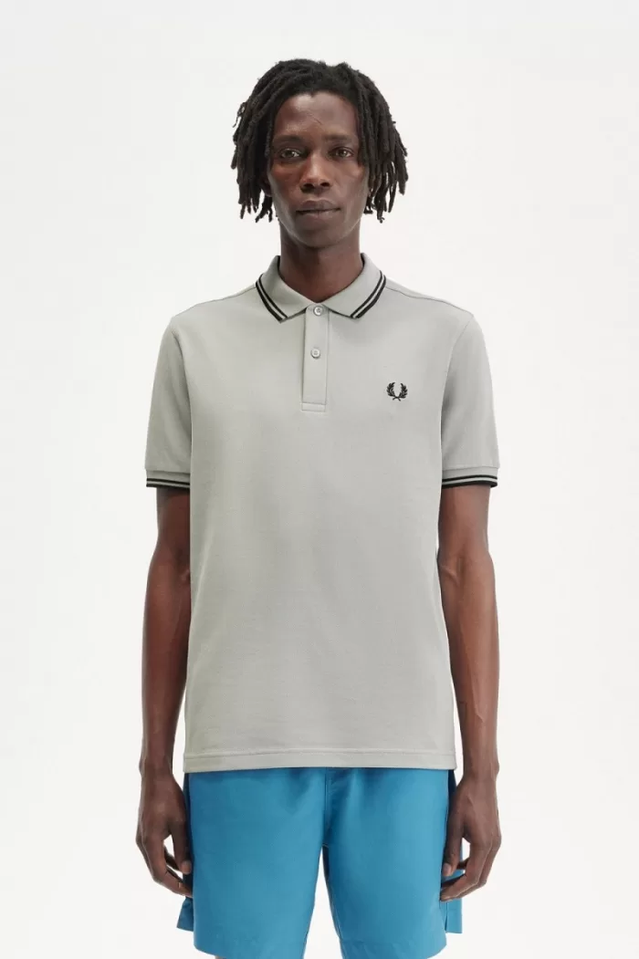 Fred Perry M3600 Men’s Shirt Grey Black WVSMA9216