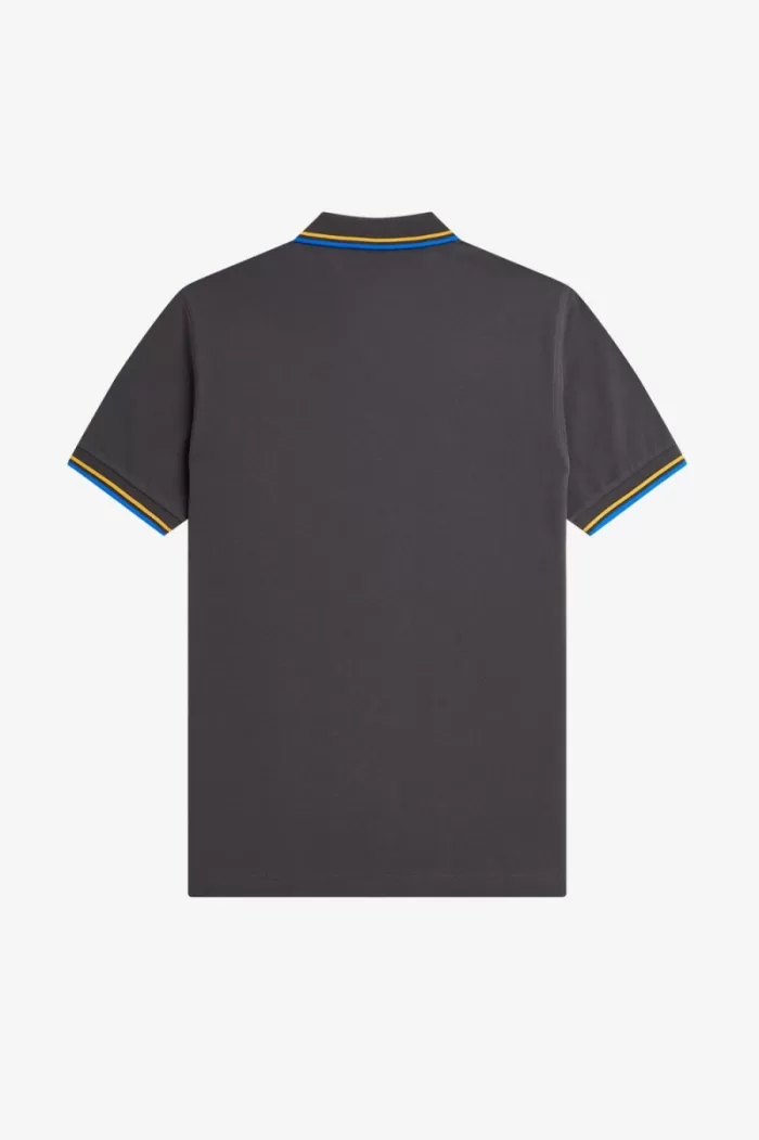 Fred Perry M3600 Men’s Shirt Gunmetal Golden Hour Kingfisher VURXZ9428