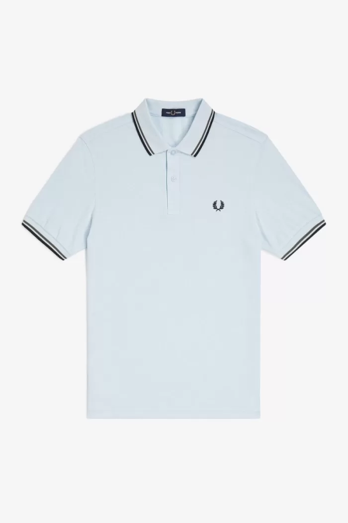 Fred Perry M3600 Men’s Shirt Light Aqua Field Green Black LUWRS4139