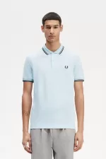 Fred Perry M3600 Men’s Shirt Light Aqua Field Green Black LUWRS4139