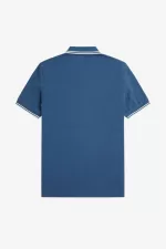 Fred Perry M3600 Men’s Shirt Midnight Blue Beige Light Aqua UFBTR4835