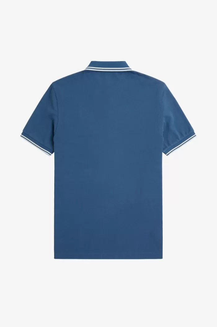 Fred Perry M3600 Men’s Shirt Midnight Blue Beige Light Aqua UFBTR4835