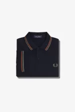 Fred Perry M3600 Men’s Shirt Navy Brown Field Green HTOMG2739