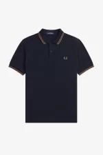 Fred Perry M3600 Men’s Shirt Navy Brown Field Green HTOMG2739