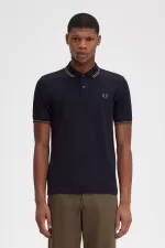 Fred Perry M3600 Men’s Shirt Navy Brown Field Green HTOMG2739