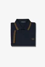 Fred Perry M3600 Men’s Shirt Navy Dark Coffee AOLNY7286