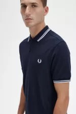 Fred Perry M3600 Men’s Shirt Navy White GPDZC0975