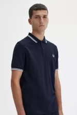 Fred Perry M3600 Men’s Shirt Navy White GPDZC0975