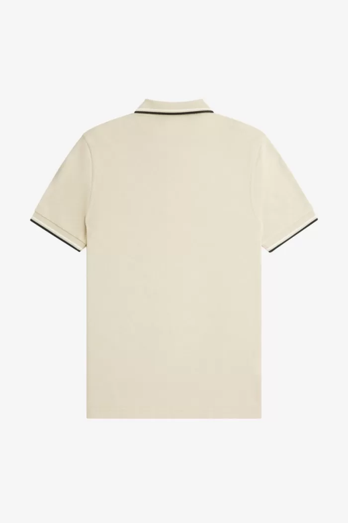 Fred Perry M3600 Men’s Shirt Oatmeal Beige Black TLUWQ6805