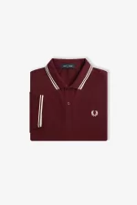 Fred Perry M3600 Men’s Shirt Oxblood Beige VOLPD9381