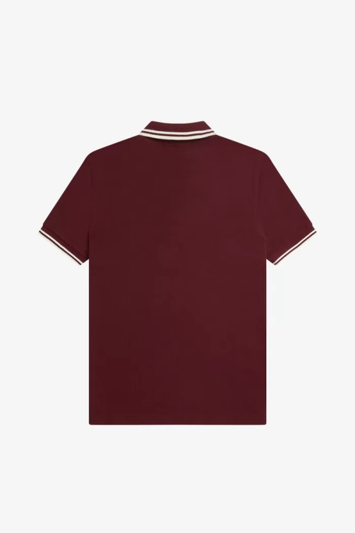 Fred Perry M3600 Men’s Shirt Oxblood Beige VOLPD9381