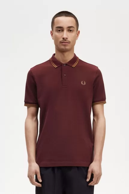 Fred Perry M3600 Men’s Shirt Oxblood Brown MRNCS2985