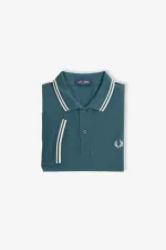 Fred Perry M3600 Men’s Shirt Petrol Blue Light Mint IKGOV1592