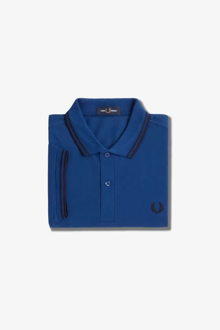 Fred Perry M3600 Men’s Shirt Shaded Cobalt Navy Navy ORVAQ2497