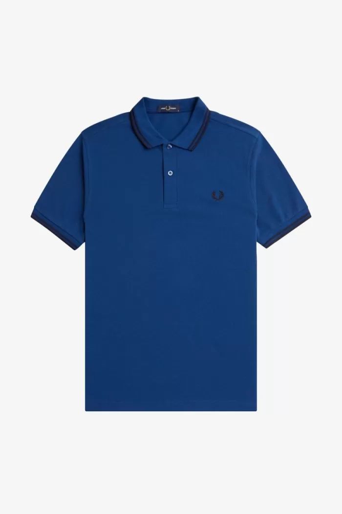 Fred Perry M3600 Men’s Shirt Shaded Cobalt Navy Navy ORVAQ2497