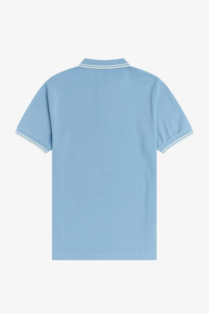 Fred Perry M3600 Men’s Shirt Sky Blue Snow White TDYCR7365