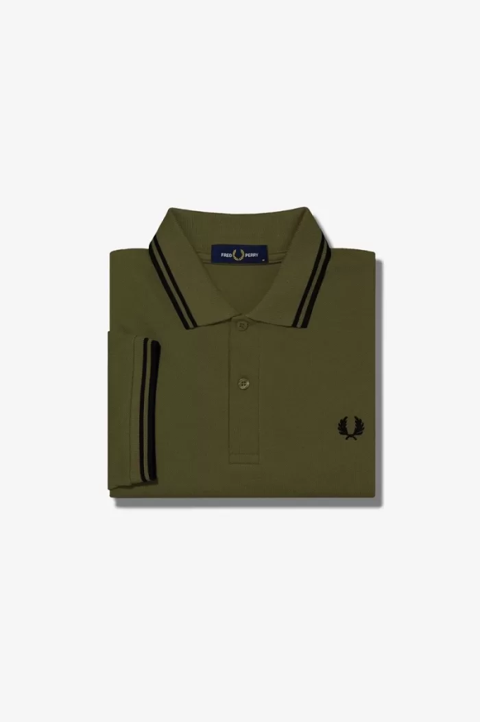 Fred Perry M3600 Men’s Shirt Uniform Green Black MJEKF9341