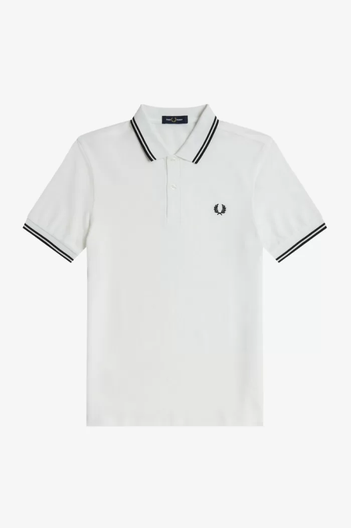 Fred Perry M3600 Men’s Shirt White Black TWZIS8915