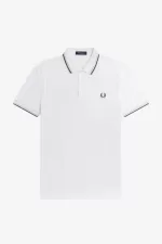 Fred Perry M3600 Men’s Shirt White Light Aqua Field Green AISQH0238