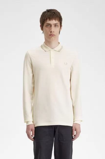 Fred Perry M3636 Men’s Shirt Beige Oatmeal Oatmeal UWNBQ6734