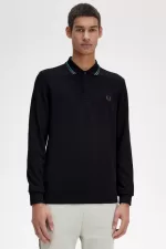 Fred Perry M3636 Men’s Shirt Black Cyber Blue Uniform Green XBTGL5167