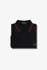 Fred Perry M3636 Men’s Shirt Black Whisky Brown XLYZM9725