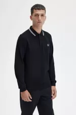 Fred Perry M3636 Men’s Shirt Black White VGDFE8492