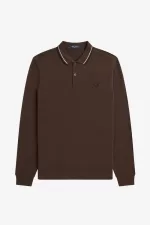 Fred Perry M3636 Men’s Shirt Burnt Tobacco Dark Pink Black HUTBL0698