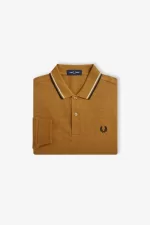 Fred Perry M3636 Men’s Shirt Dark Coffee Oatmeal Black LFWRQ9416