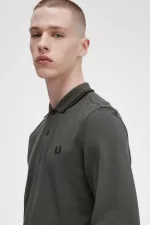 Fred Perry M3636 Men’s Shirt Field Green Black EVIJR6279