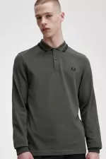 Fred Perry M3636 Men’s Shirt Field Green Black EVIJR6279