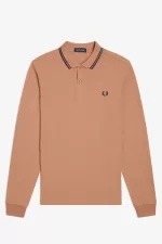 Fred Perry M3636 Men’s Shirt Light Rust French Navy JGLXP9746