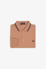 Fred Perry M3636 Men’s Shirt Light Rust French Navy JGLXP9746