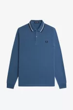 Fred Perry M3636 Men’s Shirt Midnight Blue Snow White Black JSWCR2531