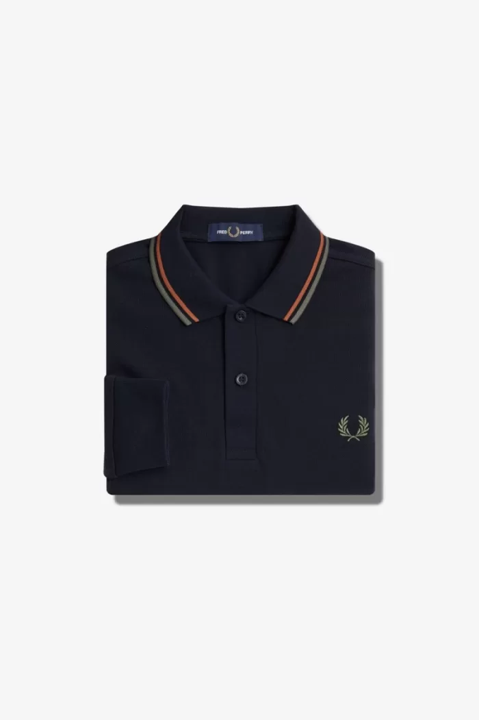 Fred Perry M3636 Men’s Shirt Navy Brown Field Green ABXDC3986