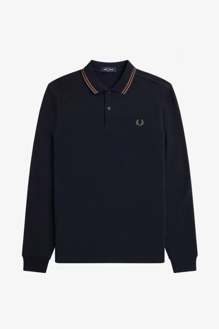 Fred Perry M3636 Men’s Shirt Navy Brown Field Green ABXDC3986