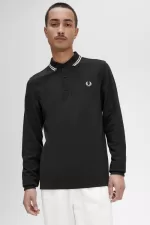 Fred Perry M3636 Men’s Shirt Night Green Snow White IFDYE4918