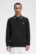 Fred Perry M3636 Men’s Shirt Night Green Snow White IFDYE4918